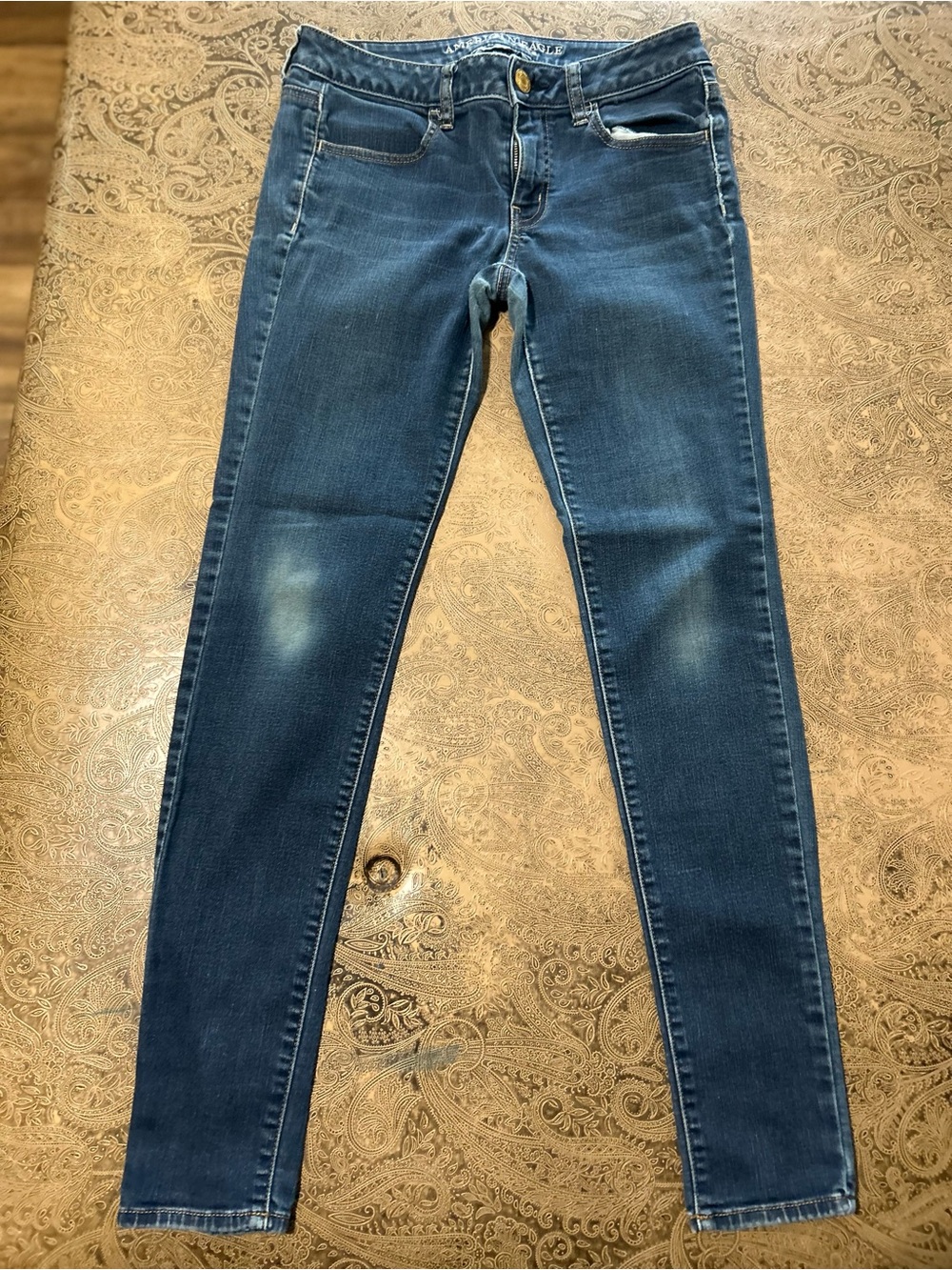 American Eagle Outfitters Women's Dark Blue Skinny Jeans